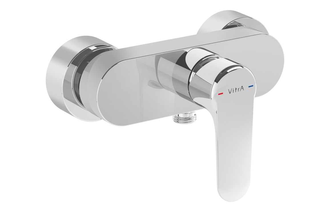 VitrA Root Round Wall Mounted Shower Mixer - Chrome