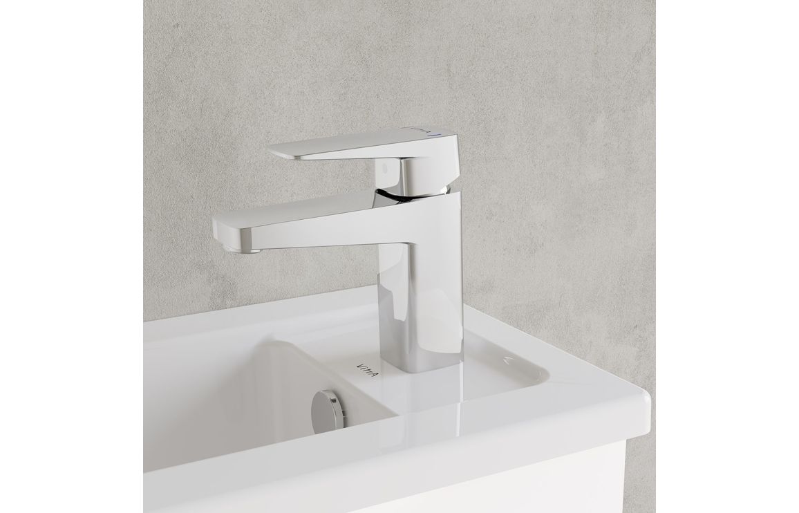 VitrA Root Square Compact Basin Mixer - Chrome, Bathroom Taps - Image 2