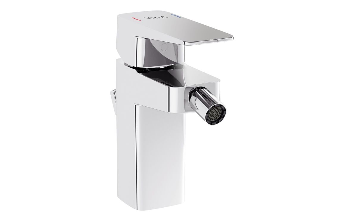 VitrA Root Square Bidet Mixer - Chrome, Bathroom Taps - Image 2