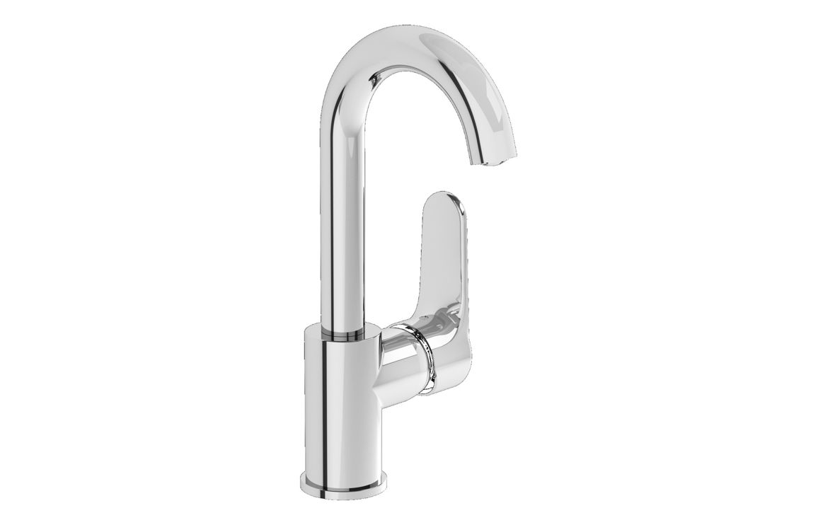 VitrA Root Round Swivel Basin Mixer - Chrome, Bathroom Taps