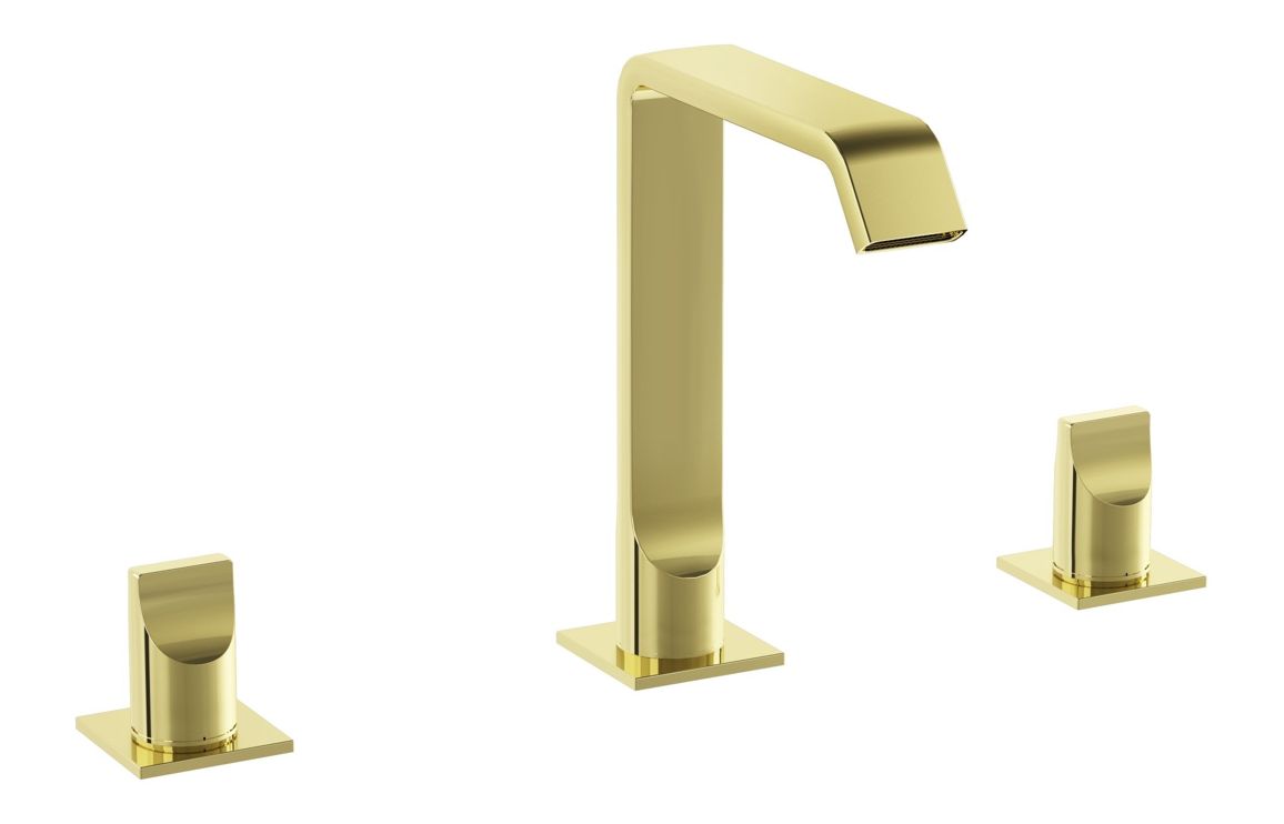 VitrA Suit 3-Hole Basin Mixer - Soft Gold, Bathroom Taps