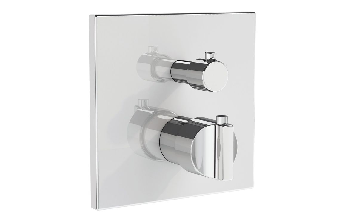 VitrA Suit Integrated Thermostatic Bath/Shower Mixer - Chrome, Bathroom Taps