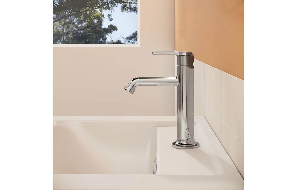 VitrA Origin Classic Basin Mixer (Top Handle) - Chrome, Bathroom Taps - Image 3