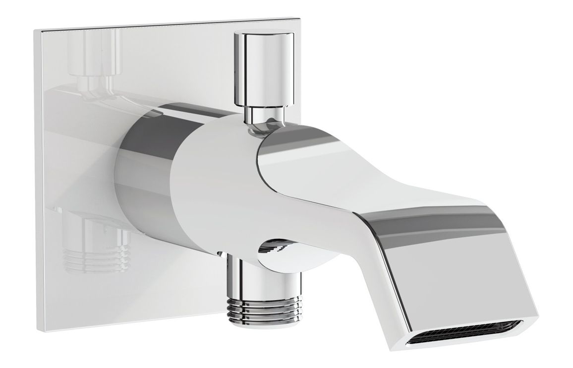 VitrA Suit Wall Mounted Bath/Shower Spout - Chrome, Bathroom Taps