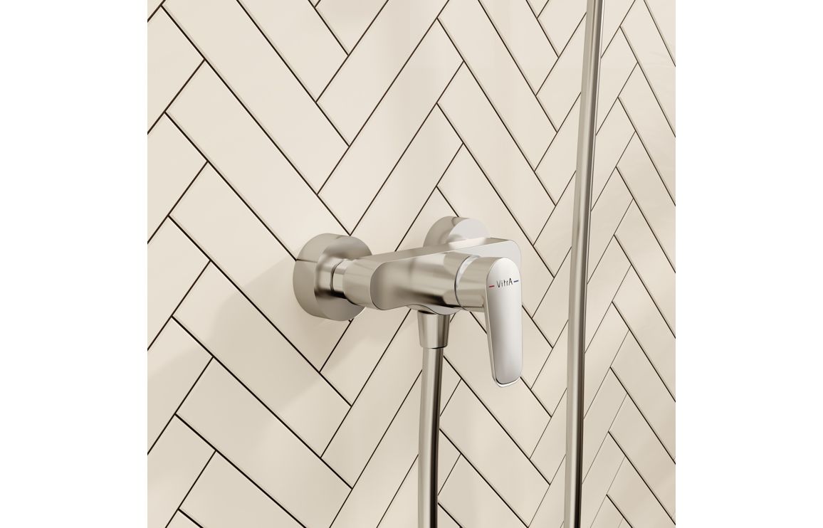 VitrA Flow Soft Wall Mounted Shower Mixer - Chrome - Image 2