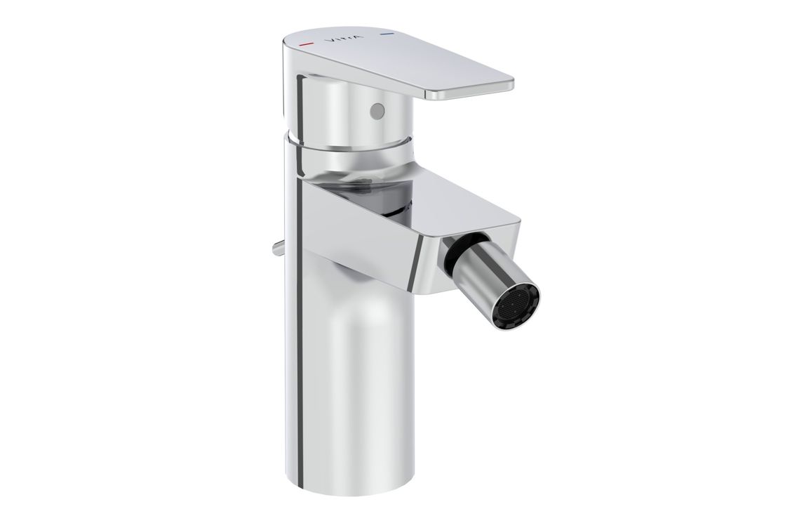 VitrA Flow Square Bidet Mixer - Chrome, Bathroom Taps