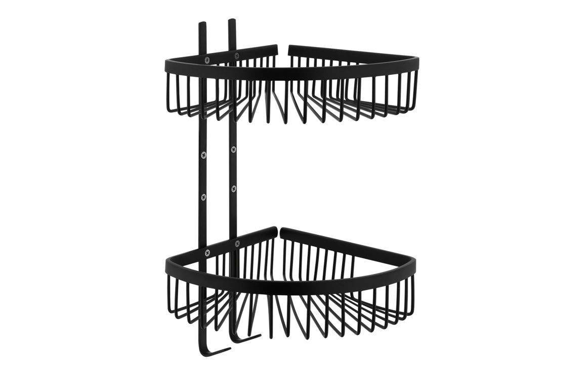 Bathroom Accessories, VitrA Root Double Sponge Basket - Matt Black