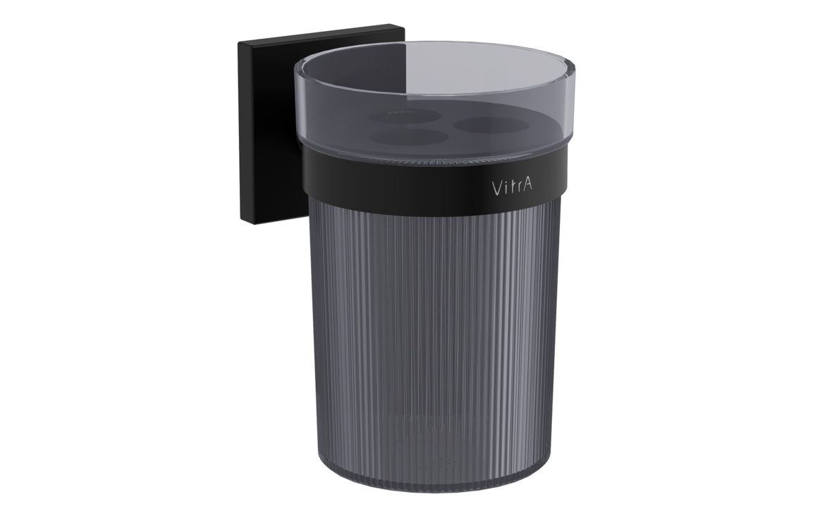 Bathroom Accessories, VitrA Root Toothbrush Holder - Matt Black