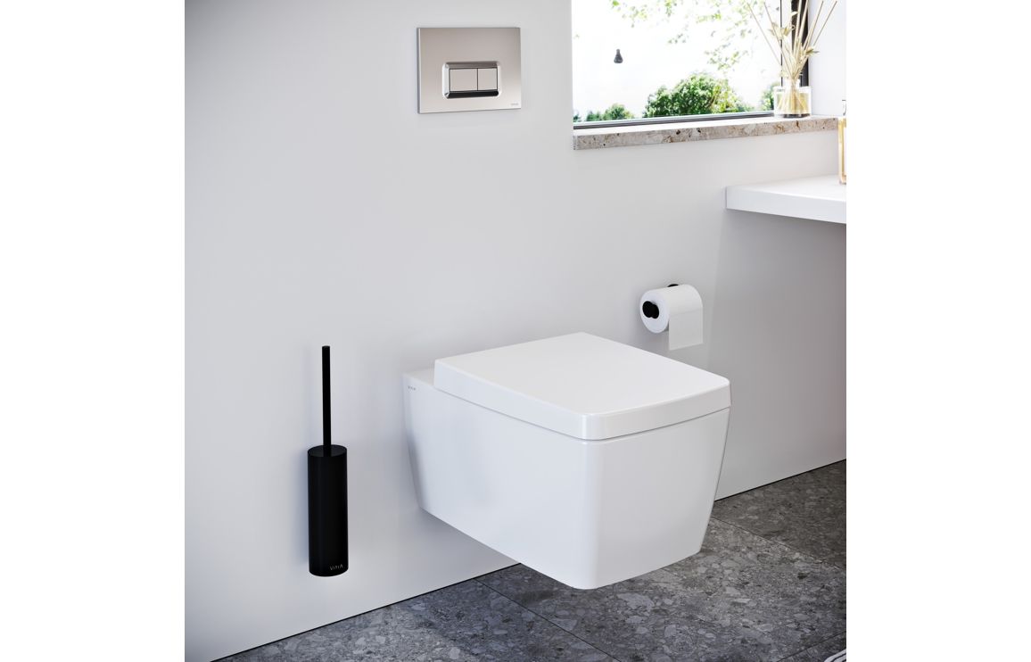 Bathroom Accessories, VitrA Origin Wall Mounted WC Brush Holder - Matt Black - Image 2