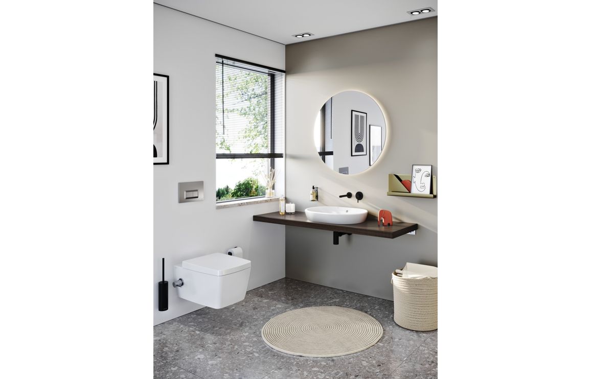 Bathroom Accessories, VitrA Origin Wall Mounted WC Brush Holder - Matt Black - Image 5