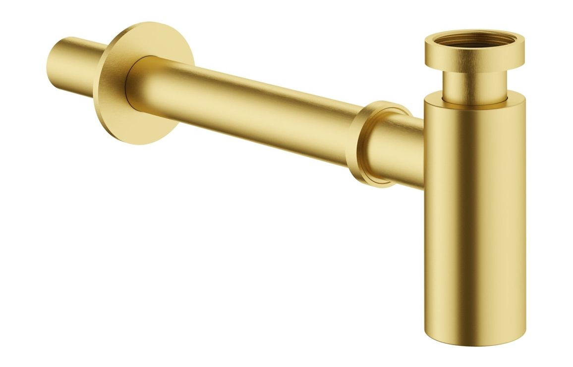 VitrA Universal Bottle Trap - Brushed Gold, Bathroom Taps