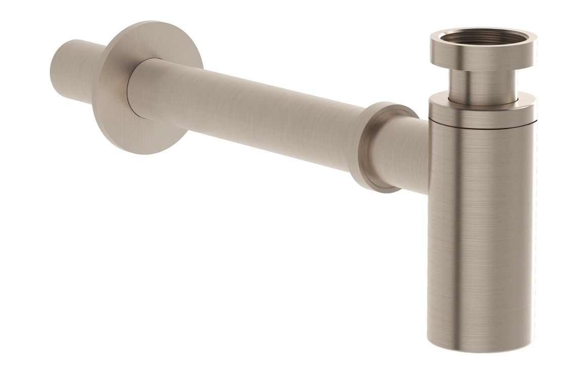 VitrA Universal Bottle Trap - Brushed Nickel, Bathroom Taps