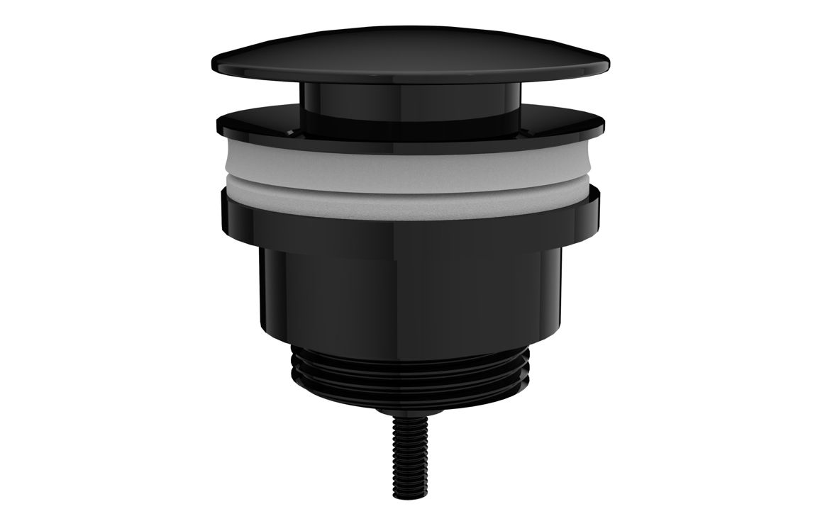 VitrA Universal Waste (Push-Open) - Gloss Black, Bathroom Taps