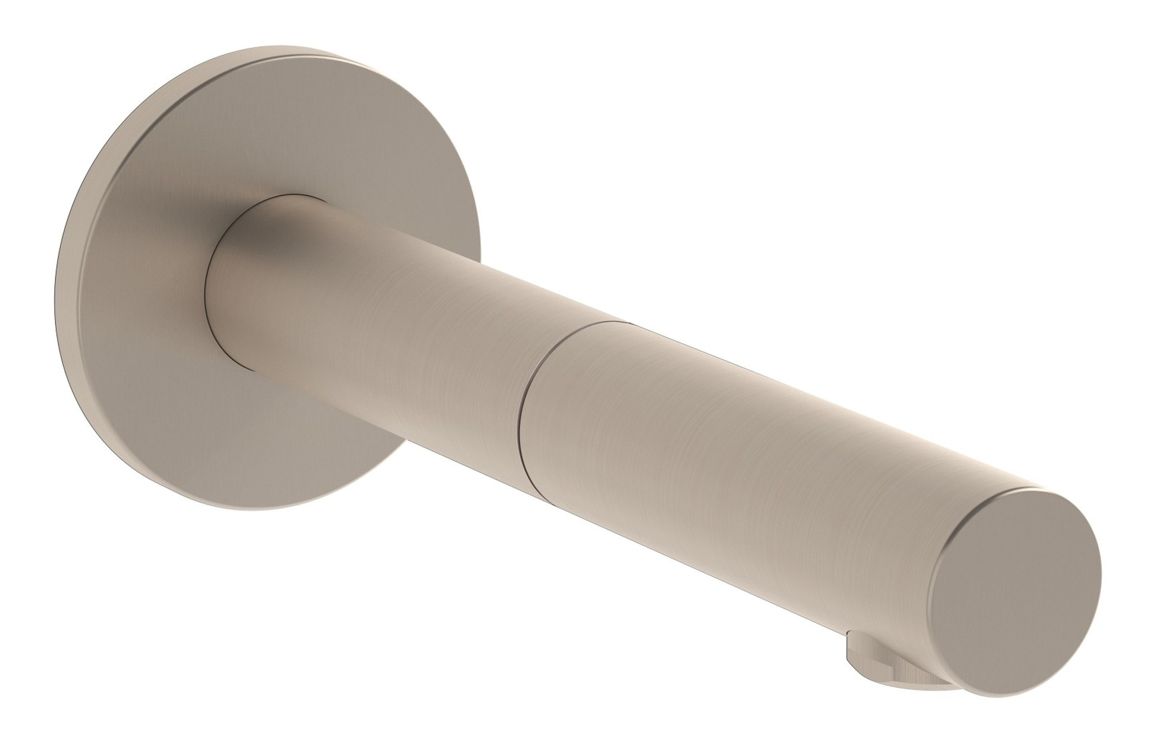 VitrA Origin Touch Free Wall Mounted Short Basin Mixer (Mains) - Brushed Nickel, Bathroom Taps