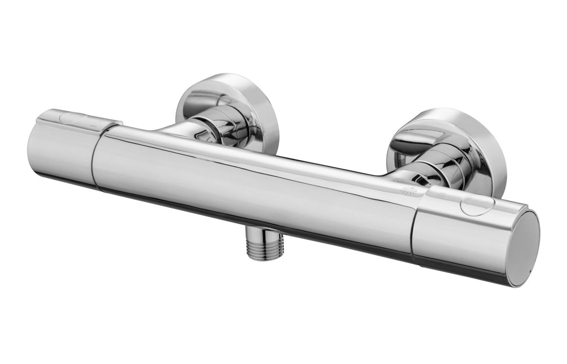 VitrA Aquaheat Essential Thermostatic Shower Mixer - Chrome
