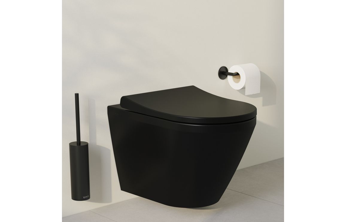Bathroom Accessories, VitrA Origin Wall Mounted WC Brush Holder - Matt Black - Image 4
