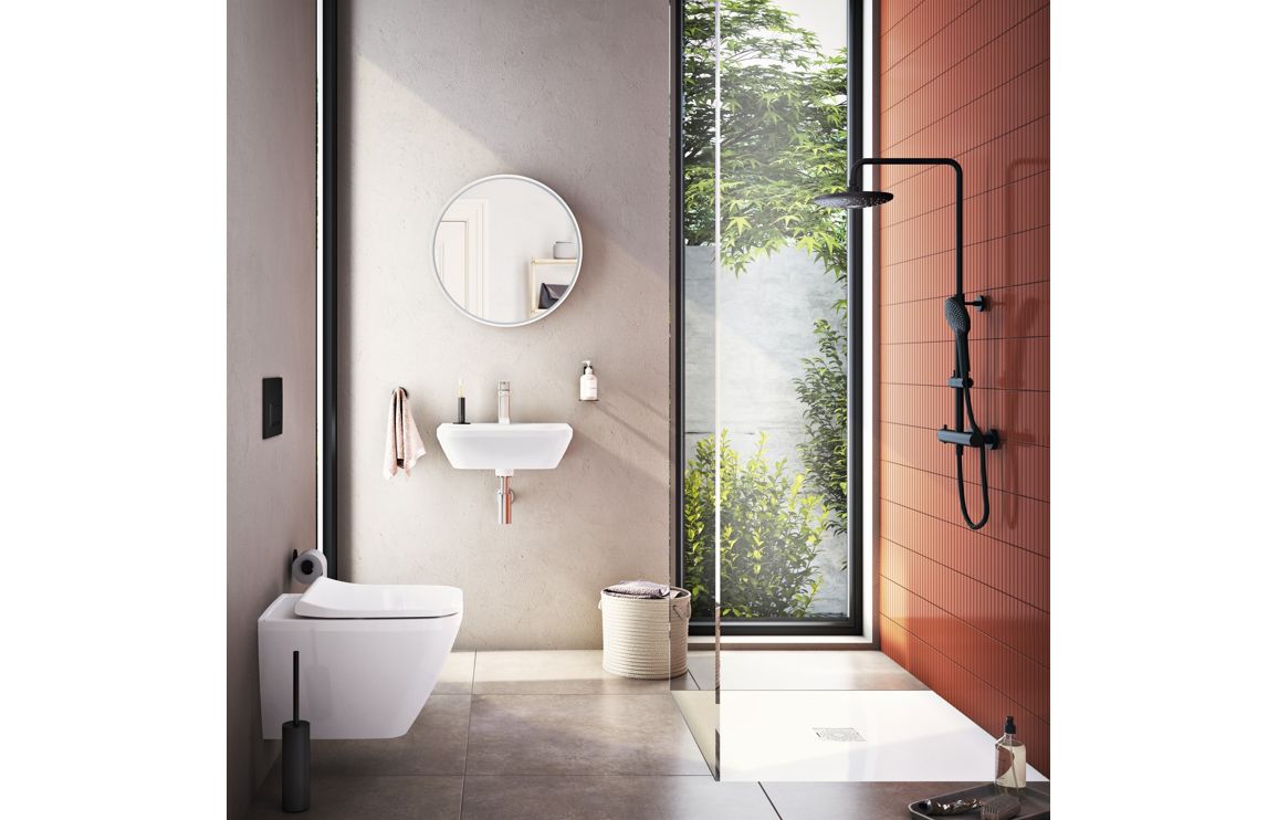 Bathroom Accessories, VitrA Origin 45cm Single Towel Rail - Matt Black - Image 2