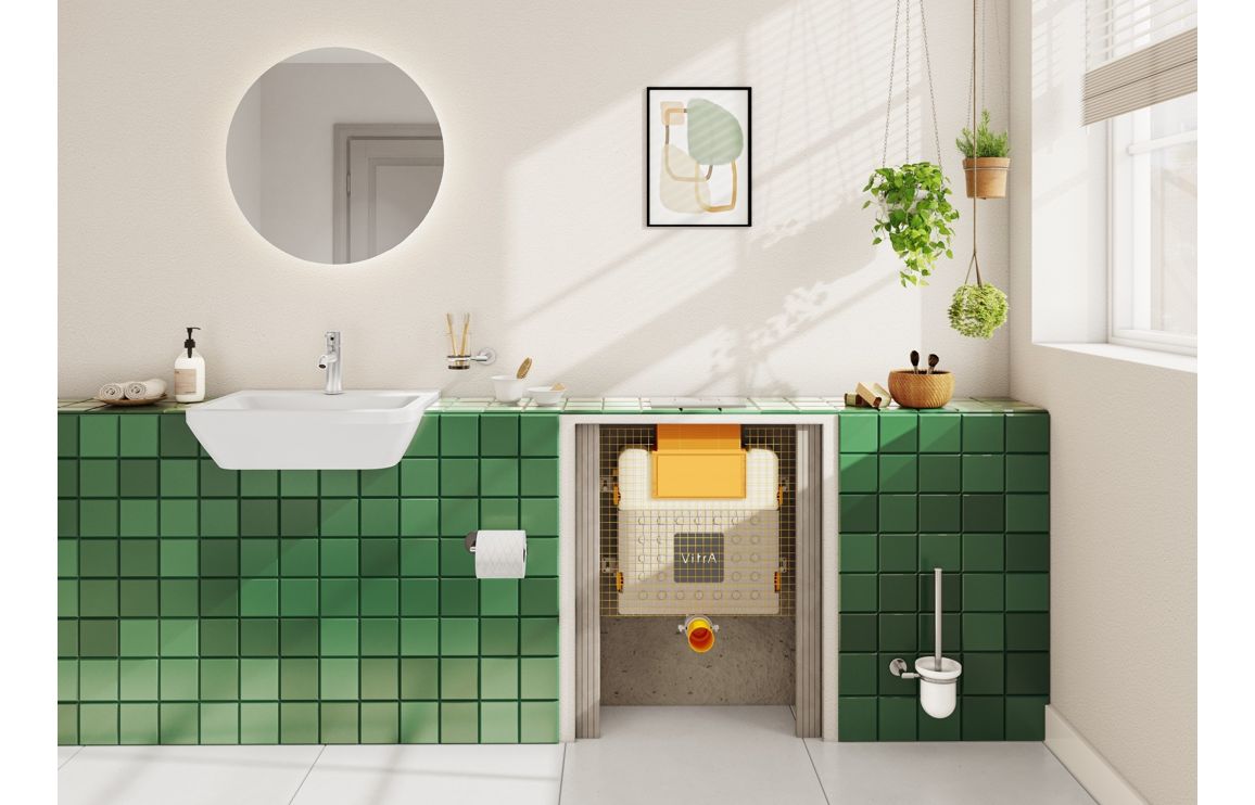 Semi Recessed Basin, VitrA Integra 550x450mm 1TH Semi Recessed Basin - White - Image 5