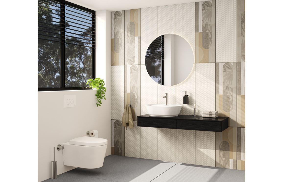 Basin Only, VitrA Geo 545x430mm 1TH Basin w/Overflow - White - Image 7
