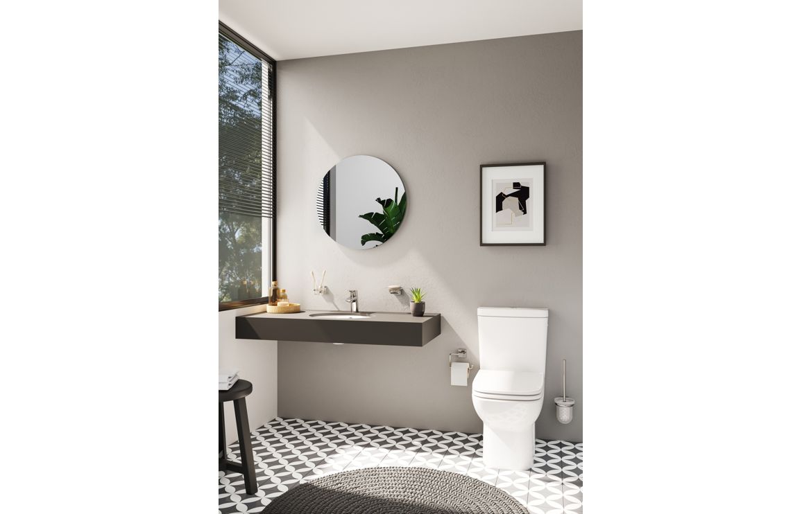 VitrA S20 Rounded Edge Close Coupled Cistern - White, Toilets - Image 5