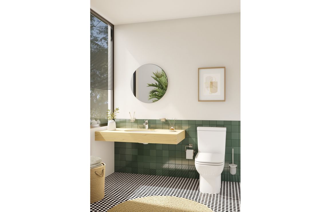 VitrA S20 Rounded Edge Close Coupled Cistern - White, Toilets - Image 6