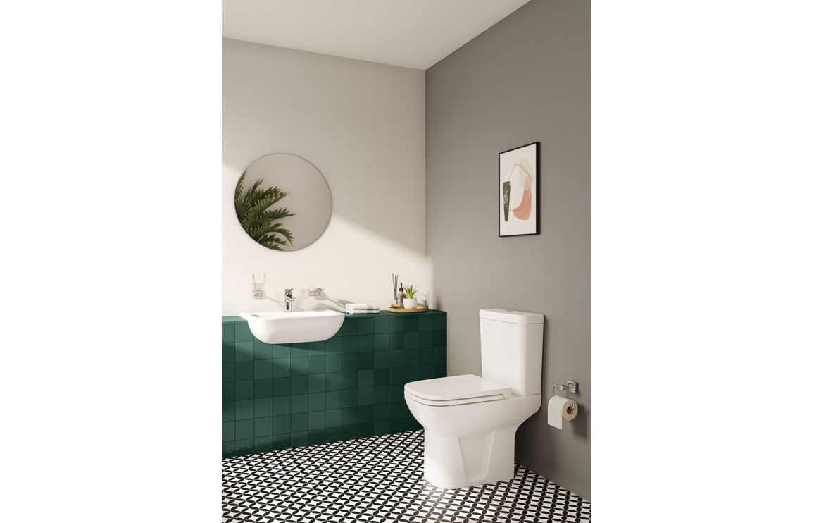 Semi Recessed Basin, VitrA S20 550x445mm 2TH Semi Recessed Basin - White - Image 3