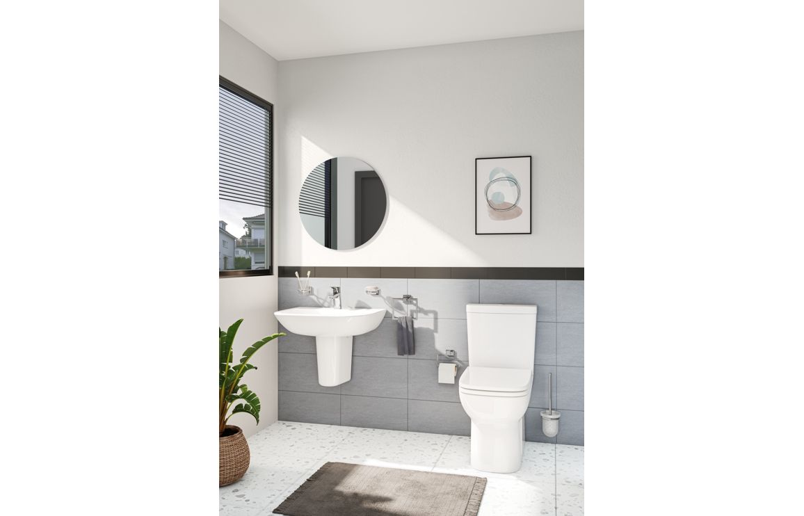 VitrA S20 Fully Shrouded Close Coupled Pan Only - White, Toilets - Image 8