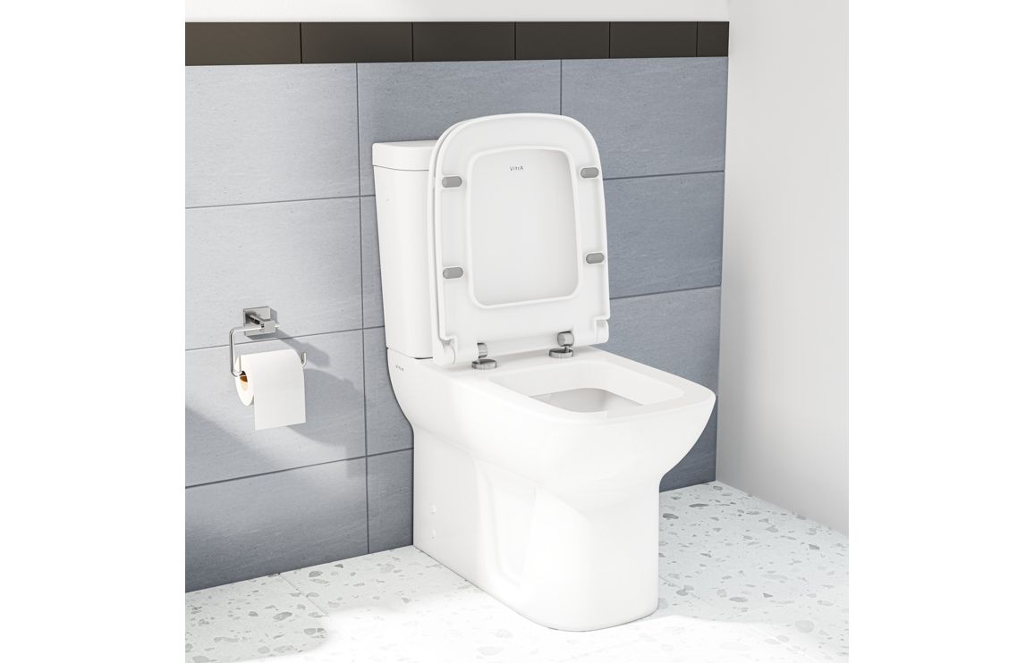 VitrA S20 Fully Shrouded Close Coupled Pan Only - White, Toilets - Image 5