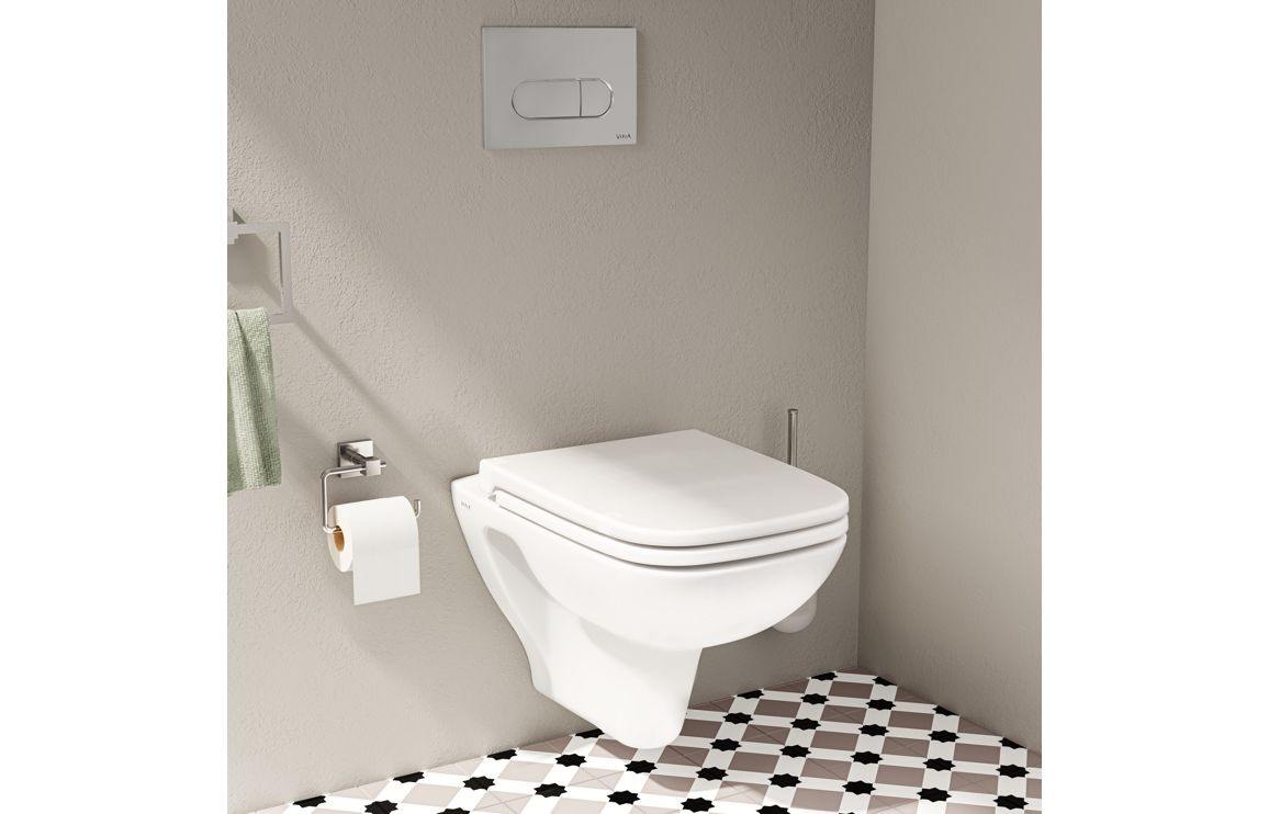 VitrA S20 Wall Hung Pan Only - White, Toilets - Image 6