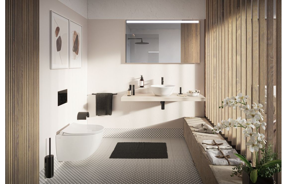 Basin Only, VitrA Geo 380x380mm 0TH Basin (No Overflow) - White - Image 8